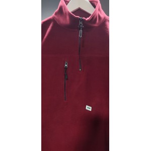 Yarım Fermuarlı Polar Bordo Unisex